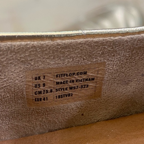 FitFlop Lena Metallic gold loader slide on shoes - Picture 15 of 15